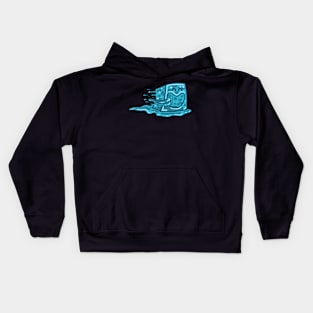 Slippery Slime (blue) Kids Hoodie